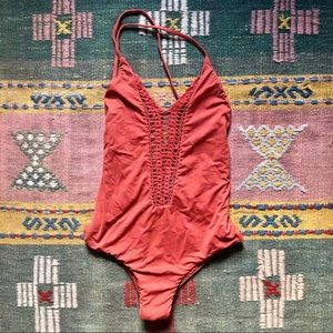 Billabong Hippie Hooray One Piece Swim Suit- Rust